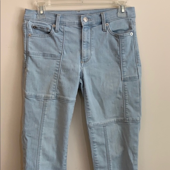 Gap - skinny crop, patchwork jeans, size 0 - Picture 5 of 6